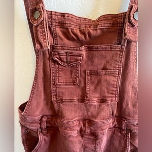 Free People, Size 31, Burnt Orange Overalls, Stretchy, Soft Denim